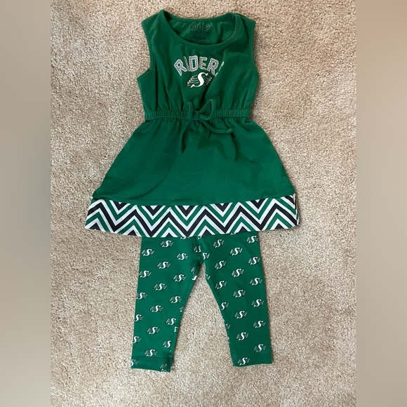 6-12 months Saskatchewan Riders Dress and Leggings - Picture 1 of 3